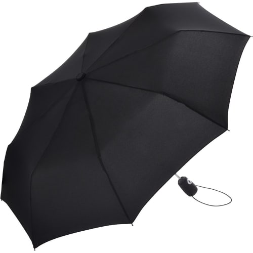 Logo branded Fare Automatic Mini Umbrella in Black from Total Merchandise