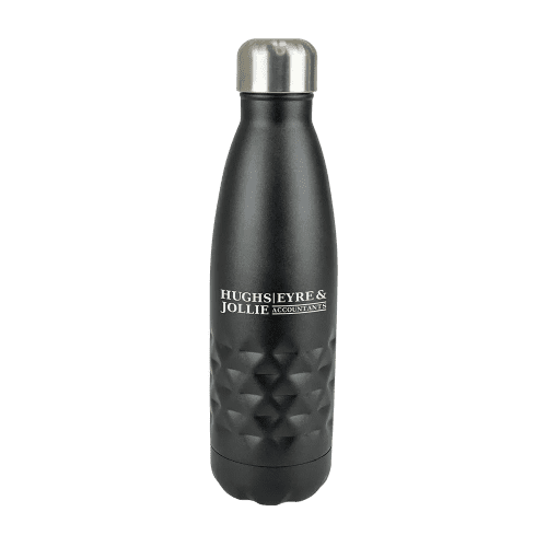 Custom Mondrian Sports Bottle in Black Printed or Engraved with a Logo by Total Merchandise - Black