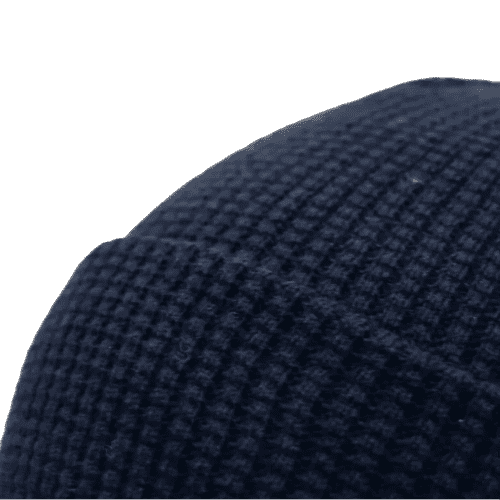 Promotional Waffle Knit Beanie With Turn-Up With A Design From Total Merchandise - Close up