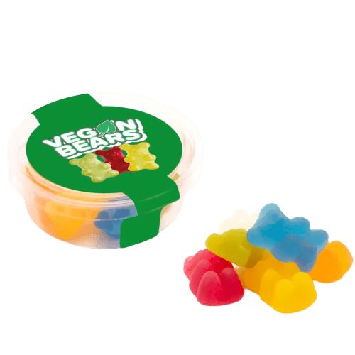 Logo printed Eco Midi Pot Of Vegan Bears and its contents from Total Merchandise