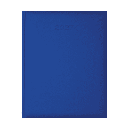 Customisable SmoothGrain Quarto Week Per Page Diary in Royal Blue from Total Merchandise