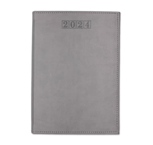 Custom printed Premium A5 Week Per Page Diary in Graphite from Total Merchandise