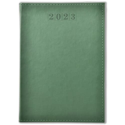 Custom printed NewHide Premium A5 Day Per Page Diary in Green From Total Merchandise