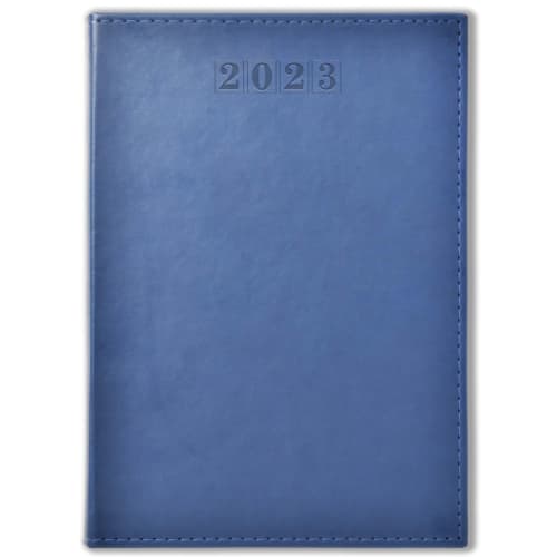 Logo branded NewHide Premium A5 Day Per Page Diary in Blue from Total Merchandise