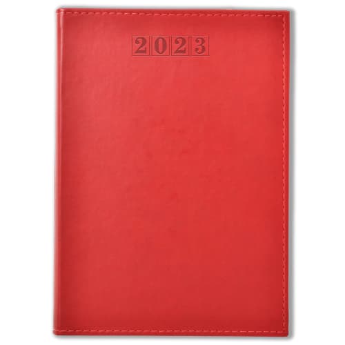 NewHide Premium A5 Day to Page Diary in Red