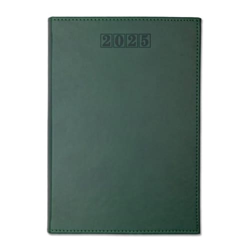 Custom printed NewHide Premium A5 Day Per Page Diary in Green From Total Merchandise