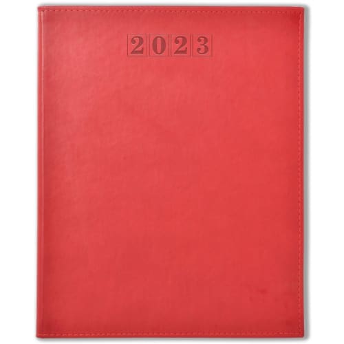 Custom printed NewHide Premium Quarto Week Per Page Diary in Red from Total Merchandise