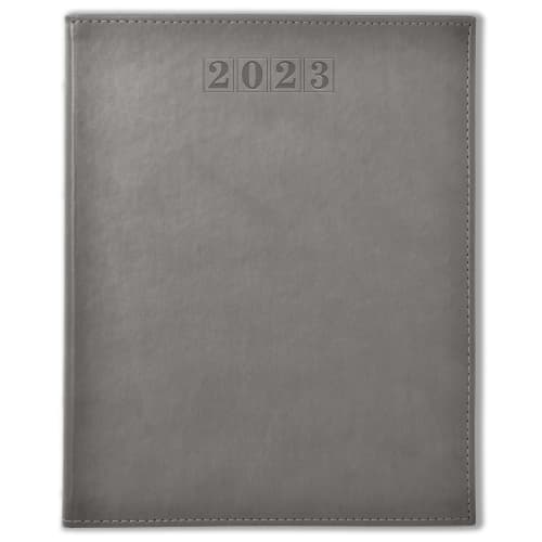 Logo branded NewHide Premium Quarto Week Per Page Diary in Graphite from Total Merchandise