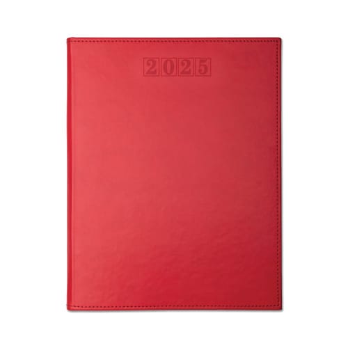 Custom printed NewHide Premium Quarto Week Per Page Diary in Red from Total Merchandise