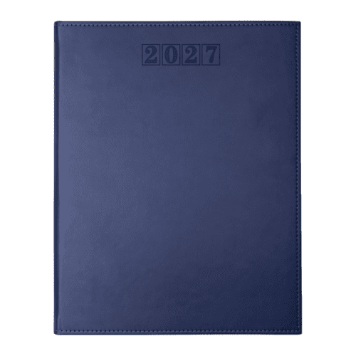 Custom branded NewHide Premium Quarto Week Per Page Diary in Blue from Total Merchandise