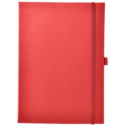 Custom printed SmoothGrain A5 Notebook in Red from Total Merchandise