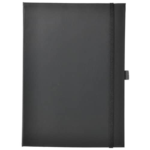 Custom branded SmoothGrain A5 Notebook in Black from Total Merchandise