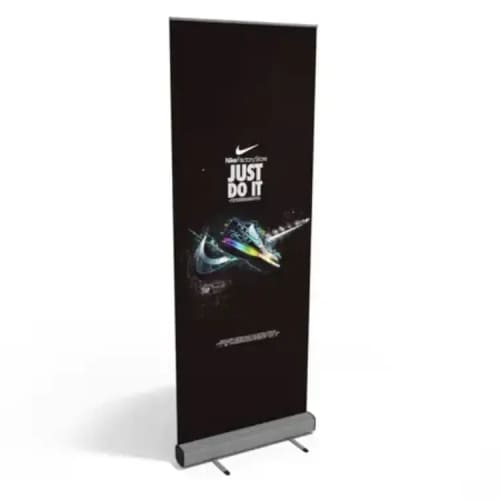 Our custom Mosquito Roller Banner is logo-branded by Total Merchandise to show your logo.
