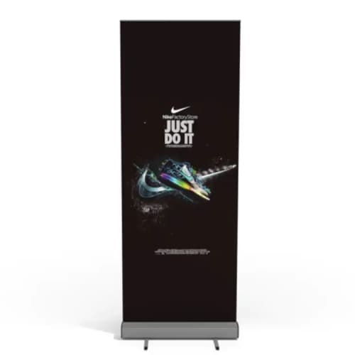 Our promotional Mosquito Roller Banner is logo-branded by Total Merchandise to show your logo.