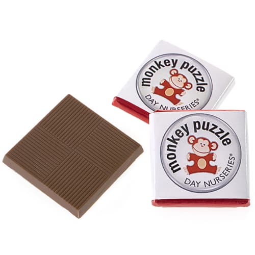 Corporate  Neapolitan Chocolates are full-colour printed by Total Merchandise to show your logo.