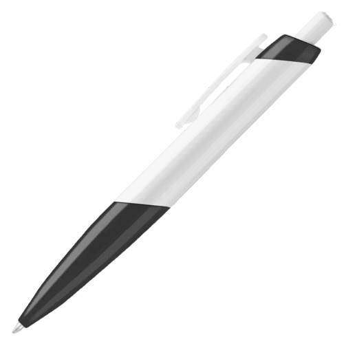 Promotional Digimax Ballpen in White/Black with no logo on the barrel from Total Merchandise