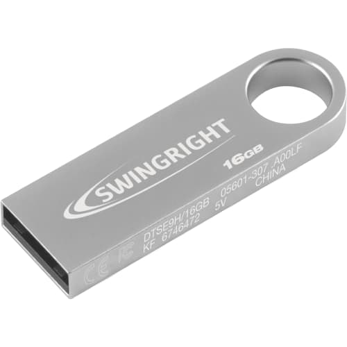 Custom branded 16GB Kingston DataTraveler USB in Silver from Total Merchandise with Engraving