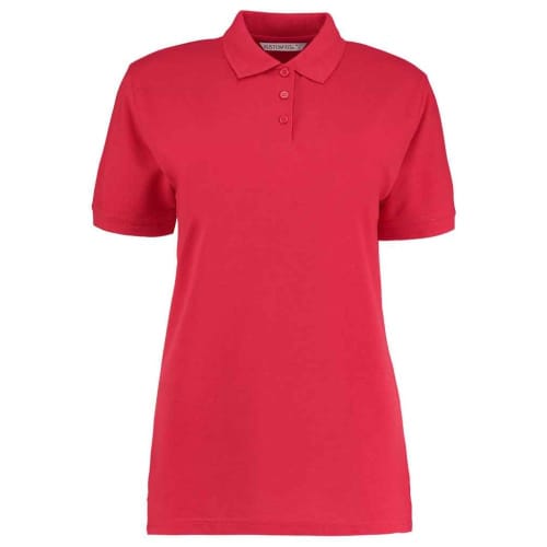 Custom branded Kustom Kit Women Classic Polo Shirts with a design from Total Merchandise - Red