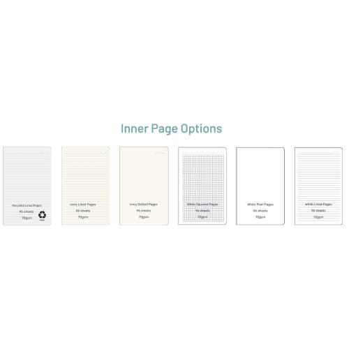 Inner page options for the Mix & Match Refill Notebooks from Total Merchandise