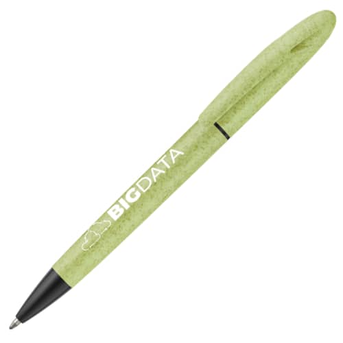 Custom printed Green Oriel Wheat Straw Ballpen and Highlighter from Total Merchandise
