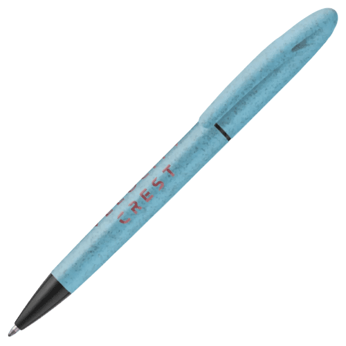 Custom branded Blue Oriel Wheat Straw Ballpen and Highlighter from Total Merchandise