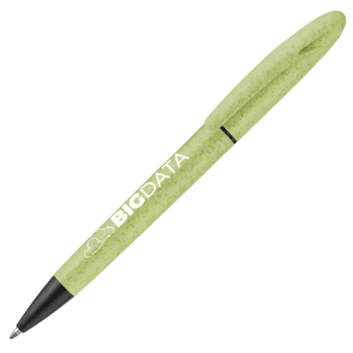 Custom printed Green Oriel Wheat Straw Ballpen and Highlighter from Total Merchandise