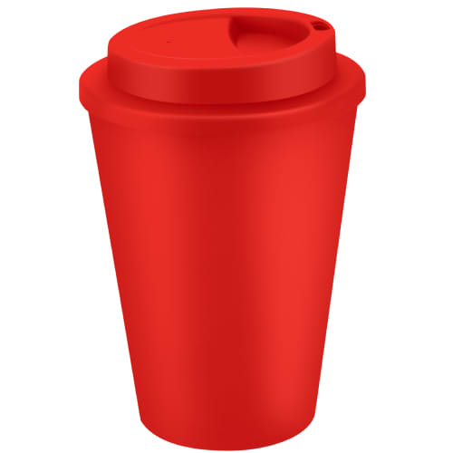 Customisable 350ml Metro Coffee Cup in Red with no logo from Total Merchandise