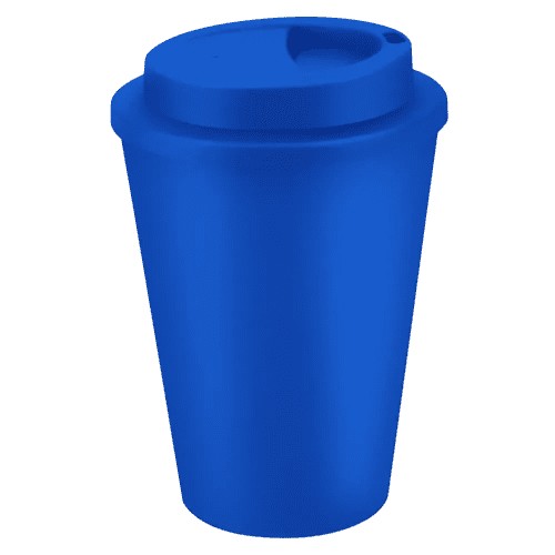 Customisable 350ml Metro Coffee Cup in Blue with no logo from Total Merchandise