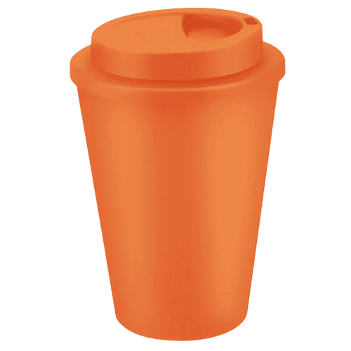 Customisable 350ml Metro Coffee Cup in Orange with no logo from Total Merchandise