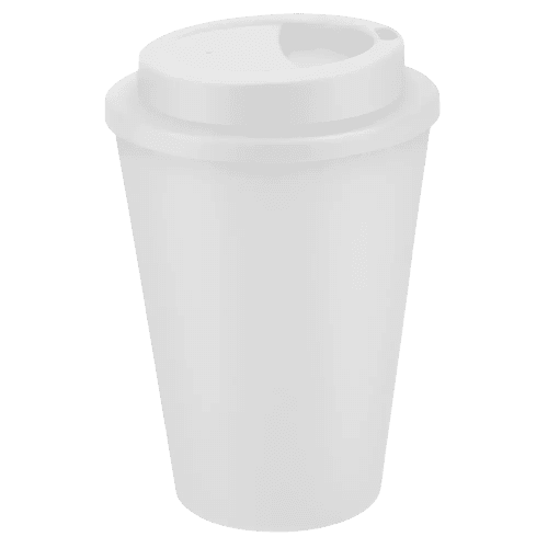 Customisable 350ml Metro Coffee Cup in White with no logo from Total Merchandise