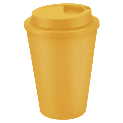Customisable 350ml Metro Coffee Cup in Yellow with no logo from Total Merchandise
