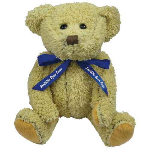 Custom Printed 8-inch Korky Bear with a Bow Branded by Total Merchandise