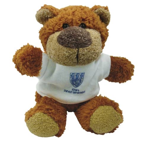 Promotional 8 Inch Buster Bear with T-Shirt Printed with a Logo by Total Merchandise