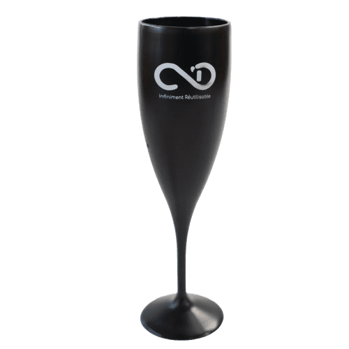 Plastic Champagne Flute in Black