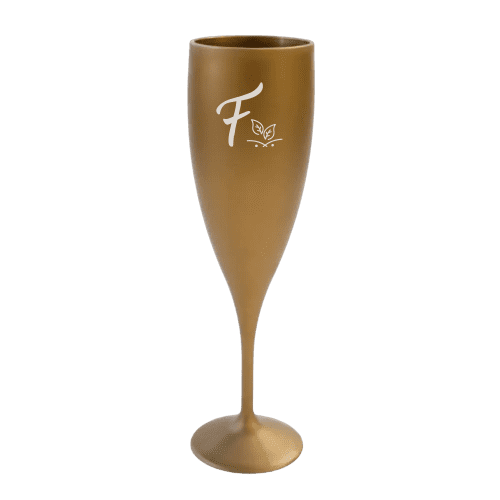 Plastic Champagne Flute in Gold