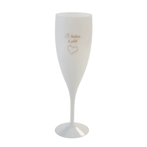 Plastic Champagne Flute in White