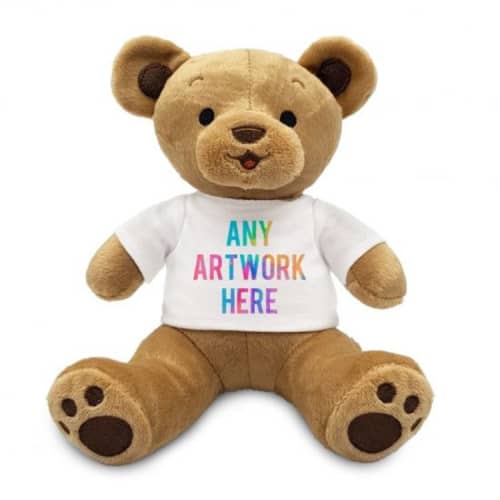 Branded 18cm Beatrice Teddy Bears are customised by Total Merchandise to show your logo