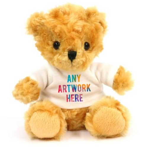 Custom Victoria Teddy Bears in 13cm are full colour printed by Total Merchandise to show your logo