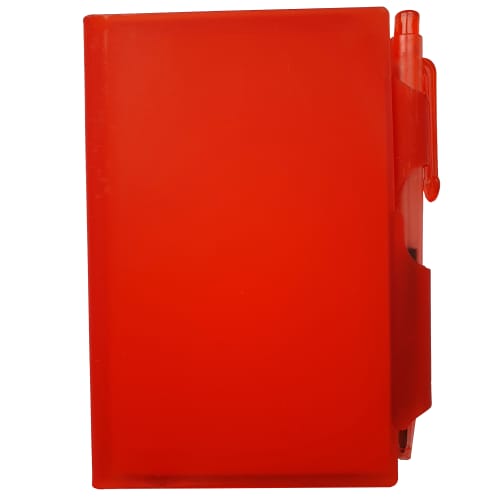 Promotional Pocket Pad and Pen Set in Red from Total Merchandise