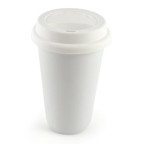 Custom Branded Reusable Ceramic Coffee Cups from Total Merchandise in White