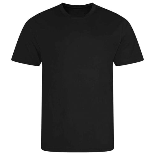 Custom Branded Recycled T-shirt in Jet Black available to personalise with your company logo/design