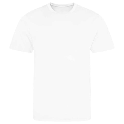 Logo printed Recycled T-shirt in Arctic White available to personalise with your company logo/design