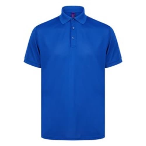 Logo printed Recycled Polyester Polo Shirt in Royal Blue from Total Merchandise