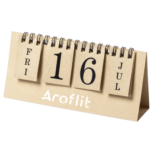 Custom printed Everlasting Eco Calendar in Natural made from recycled cardboard