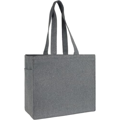 Custom printed Ivychurch Eco Recycled Cotton Tote Shopper in Grey