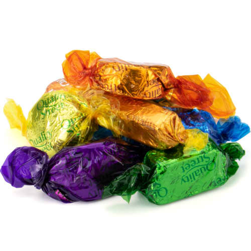 Custom Gold Quality Street Tins contain chocolates ready to be branded by Total Merchandise.