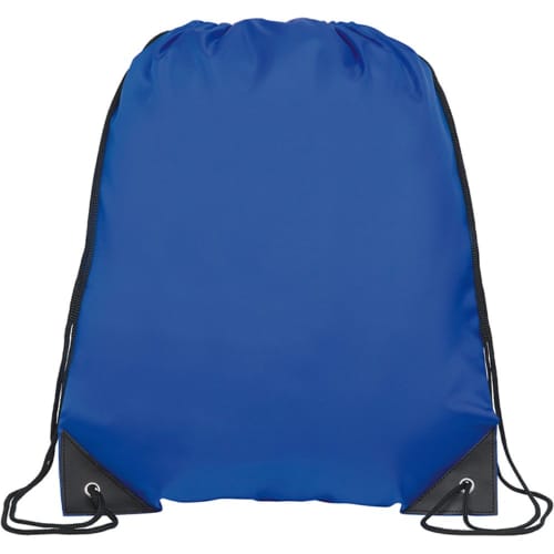 Custom printed Kingsgate Eco Recycled Drawstring Bag in Royal Blue from Total Merchandise