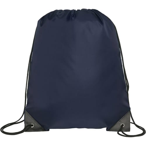 Logo printed Kingsgate Eco Recycled Drawstring Bag in Navy Blue from Total Merchandise