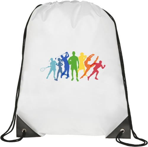 Kingsgate Eco Recycled Drawstring Bag in White