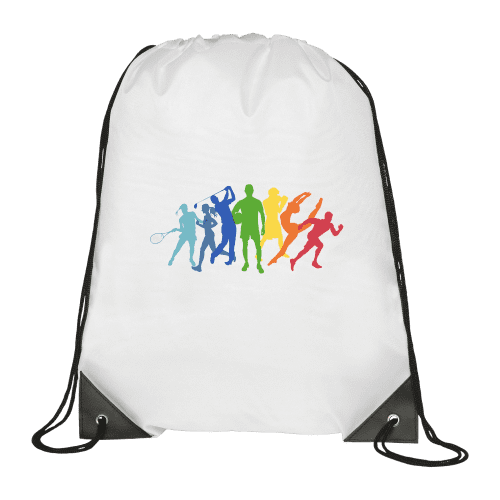 Kingsgate Eco Recycled Drawstring Bag in White